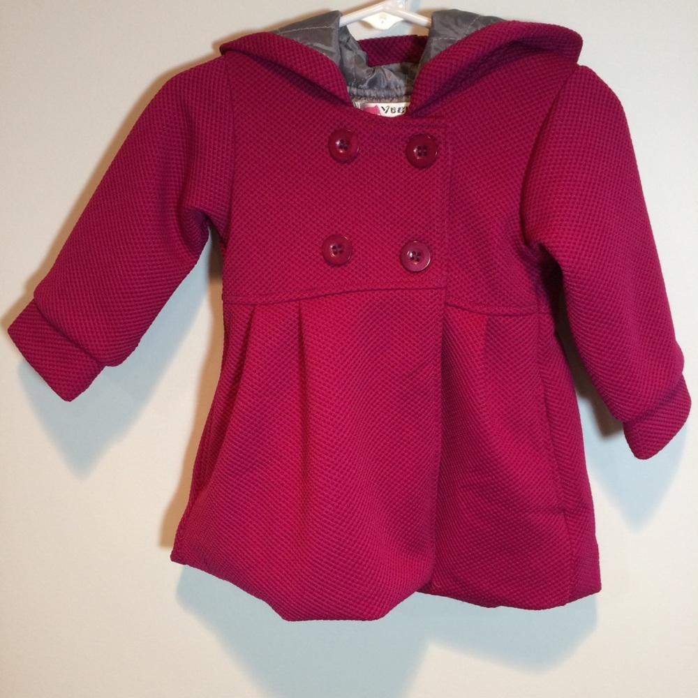 ❄️Fuschia Pea Coat-Style Jacket!